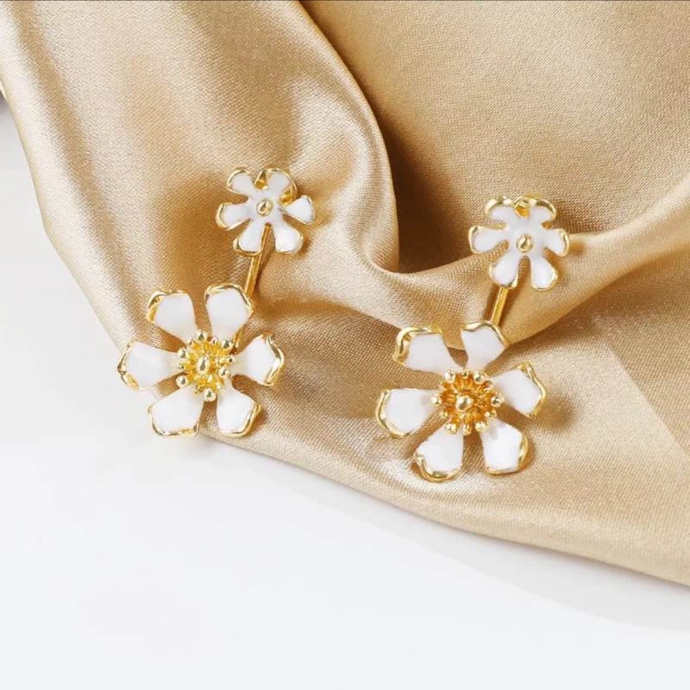 Elegant Flowers Stud Drop Earrings